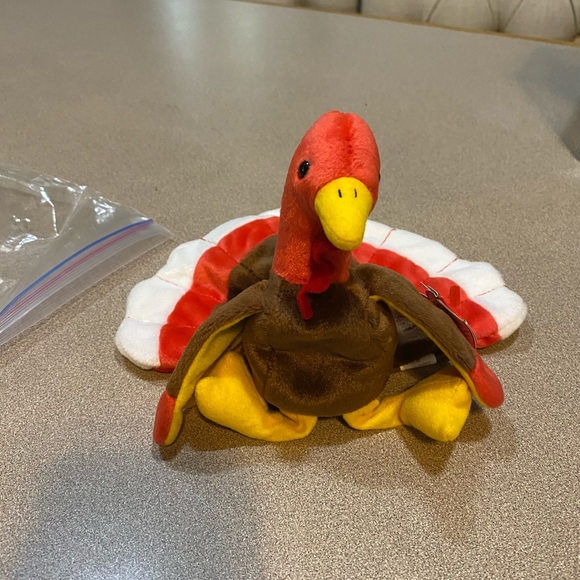 New Ty Baby Flitter butterfly 1999 or Gobbles-1996 - Picture 4 of 7